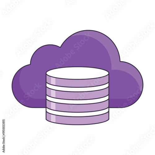 Cloud storage server database illustration