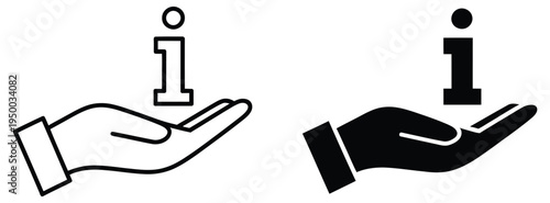 Hand, helpdesk symbol icon featuring open hand and support concept, customer service, assistance, and guidance representation, modern flat vector illustration