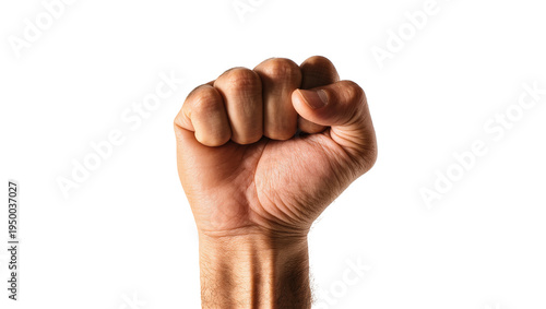 Foto Isolated clenched fist symbolizing power, strength, revolution, justice, and det