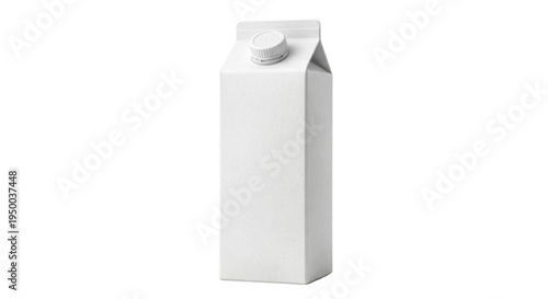Canvastavla Blank white milk or juice carton on transparent background