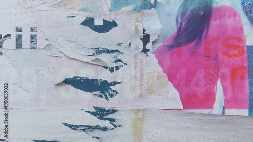 Torn and ripped street poster background