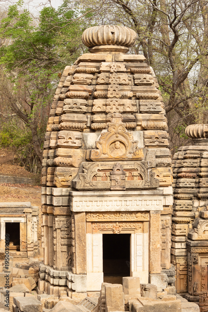 Fototapeta premium Bateshwar Temple Group, Archaeological Heritage Site with Hundreds of Temples in Madhya Pradesh, India.