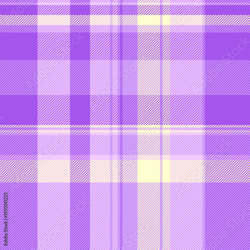 Website texture background vector, overlay pattern tartan fabric. Shape plaid check textile seamless in violet and light colors.