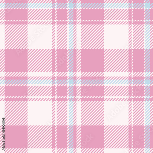 Setting vector background fabric, official texture pattern tartan. Newborn check plaid textile seamless in pink and lavender blush colors.