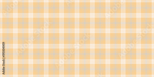 Summer textile check seamless, artwork pattern fabric background. Perfect texture tartan plaid vector in light and amber colors.