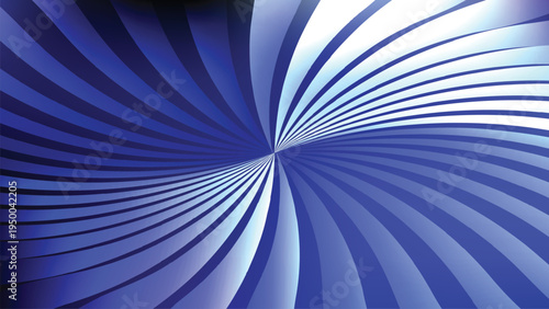 Abstract swirling blue lines radiating from a central vanishing point