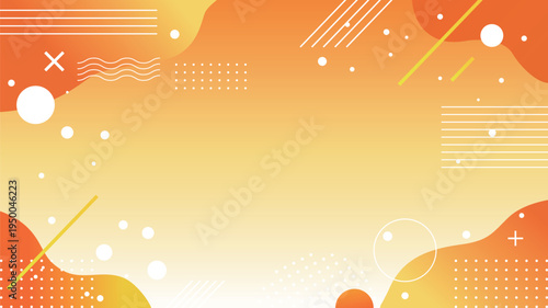 Vibrant abstract Memphis style geometric background with a modern feel