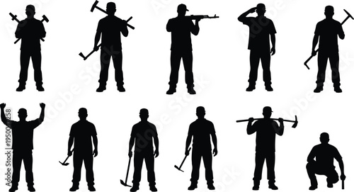 Black travel icons, vacation vector silhouettes, hotel symbols, passport graphics, camping elements, transportation signs