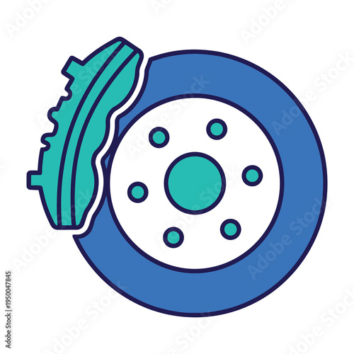 Brake rotor and pads automotive part