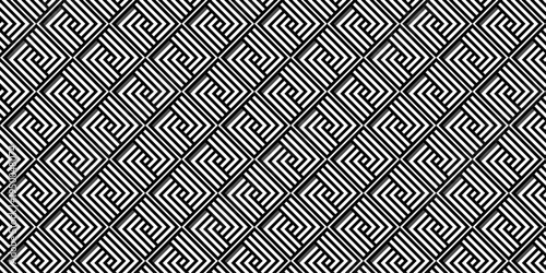 Minimal line Seamless geometric pattern with shapes. Decoration and maze ornament square wall tile.