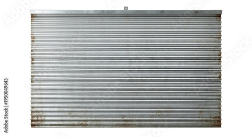 Konstfotografi Industrial corrugated metal sheet on transparent background