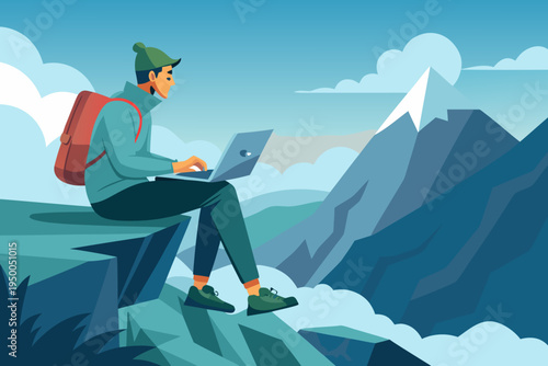 business man with laptop