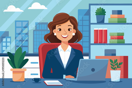 businesswoman in office