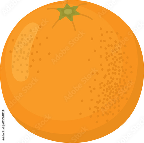 Whole fresh orange with vibrant peel. Bright fruit isolated on white background	