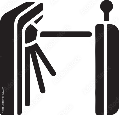 Turnstile Entrance Gate Security Access Control Symbol Vector Illustration