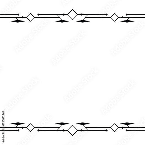 Vector illustration of a black barbed wire frame design isolated on paper as a business art symbol or music sign concept