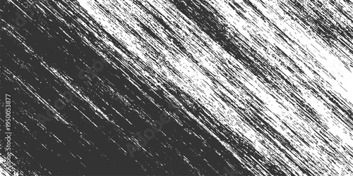 An abstract black and white grunge design showing textured lines that adds dynamic to the art.