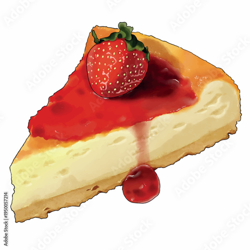 Strawberry Cheesecake With Real Strawberry Topping