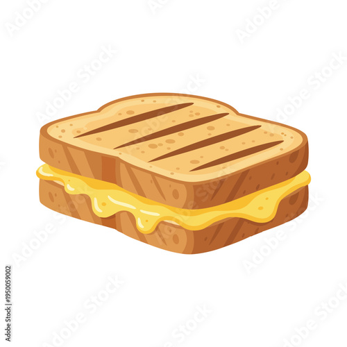 A delicious grilled cheese sandwich with golden melted cheese oozing out between toasted bread