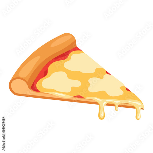 A single delicious slice of cheesy pizza with a golden crust and melted mozzarella cheese topping