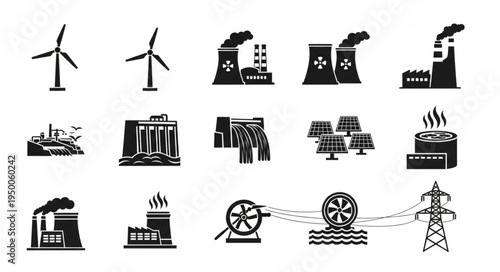 Diverse Energy Sources - Wind, Nuclear, Hydro, Solar, Geothermal, and Fossil Fuels.