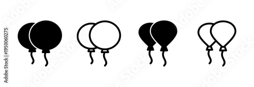 Balloon icon vector illustration. Party balloon sign and symbol