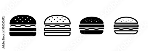 Burger icon vector illustration. burger sign and symbol. hamburger