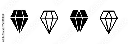 Diamond icon vector illustration. diamond gems sign and symbol