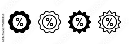 Discount icon vector illustration. Discount tag sign and symbol