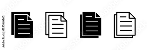 Document icon vector illustration. Paper sign and symbol. File Icon