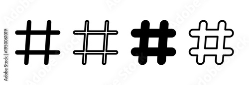 Hashtag icon vector illustration. hashtag sign and symbol
