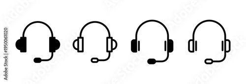 Headphone icon vector illustration. Headphone sign and symbol