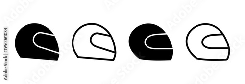 Helmet icon vector illustration. Motorcycle helmet sign and symbol. Construction helmet icon. Safety helmet