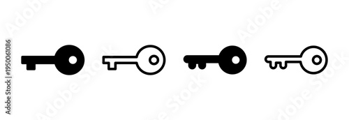 Key icon vector illustration. Key sign and symbol.