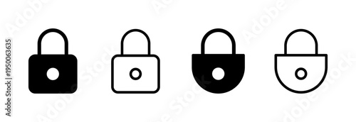 Lock icon vector illustration. Padlock sign and symbol. Encryption icon. Security symbol