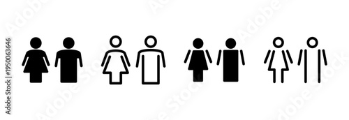 Man and woman icon vector illustration. male and female sign and symbol. Girls and boys
