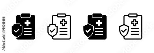 Medical insurance icon vector illustration. health insurance sign and symbol