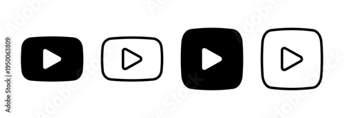 Play Icon vector illustration. Play button sign and symbol