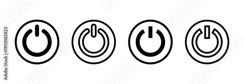 Power icon vector illustration. Power Switch sign and symbol. Electric power