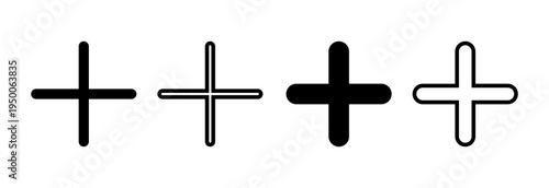 Plus Icon vector illustration. Add plus sign and symbol