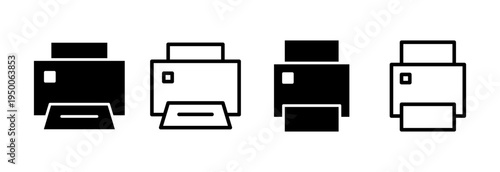 Print icon vector illustration. printer sign and symbol