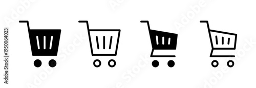 Shopping icon vector illustration. Shopping cart sign and symbol. Trolley icon