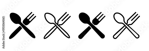 spoon and fork icon vector illustration. spoon, fork and knife icon vector. restaurant sign and symbol