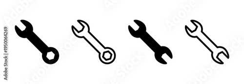 Wrench icon vector illustration. repair icon. tools sign and symbol