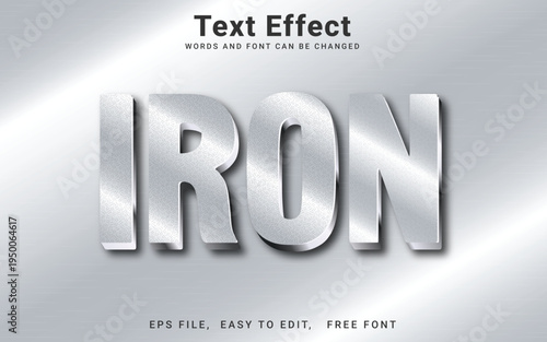 Editable iron metal style text effect in Illustrator	