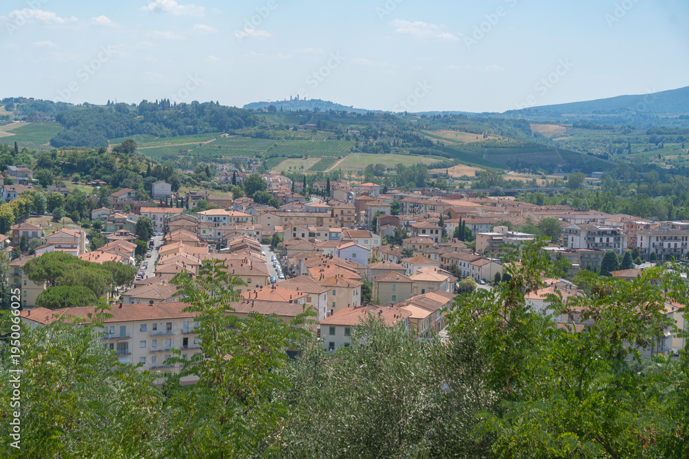 Naklejka premium Panoramic View of Historic Town, Baccoleno, Italy