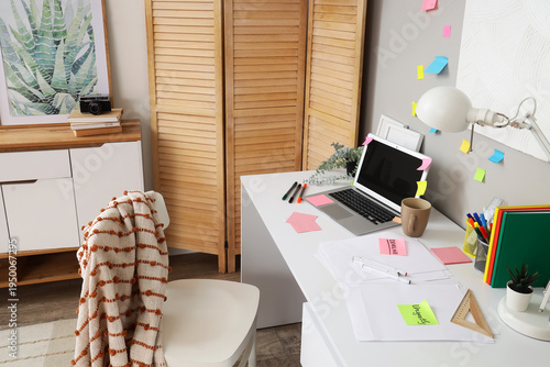 Interior of office with wor...