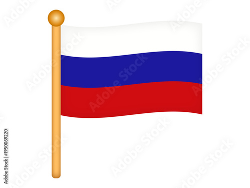 ロシアの国旗のイラスト素材5