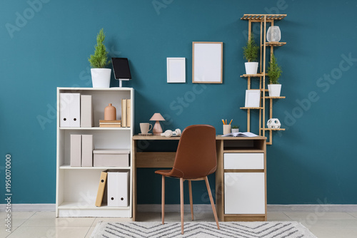 Interior of office with wor...