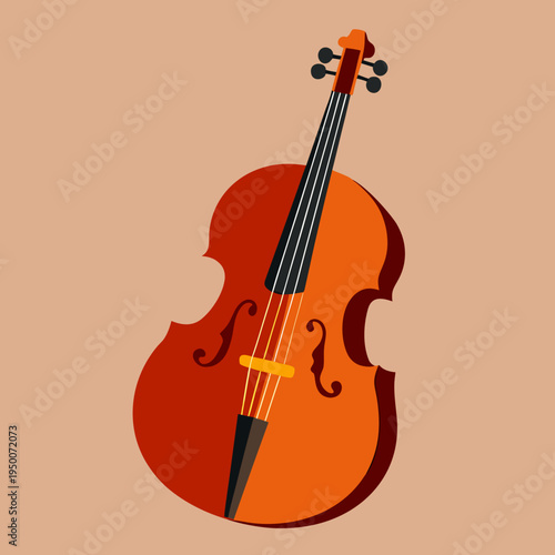 Stylized Double Bass Instrument
